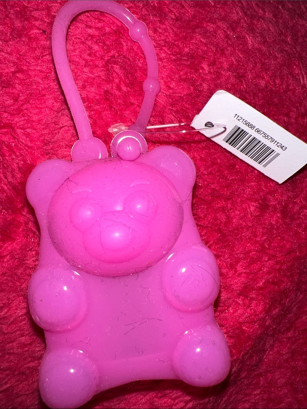 Bath and body Poc bac holder Bright Pink Plush Item - Soft Fuzzy Fabric